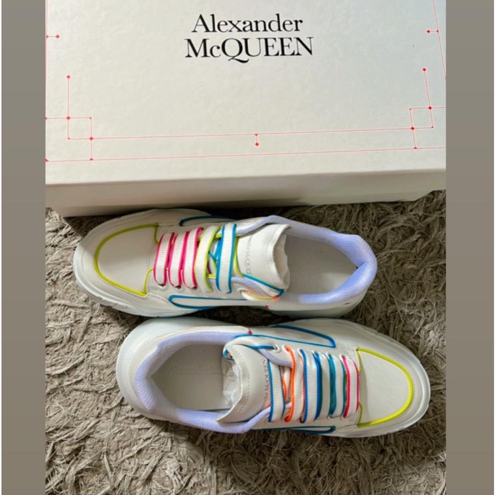 Alexander McQueen multi color sneakers size 7.5 ( 37.5) women used like new